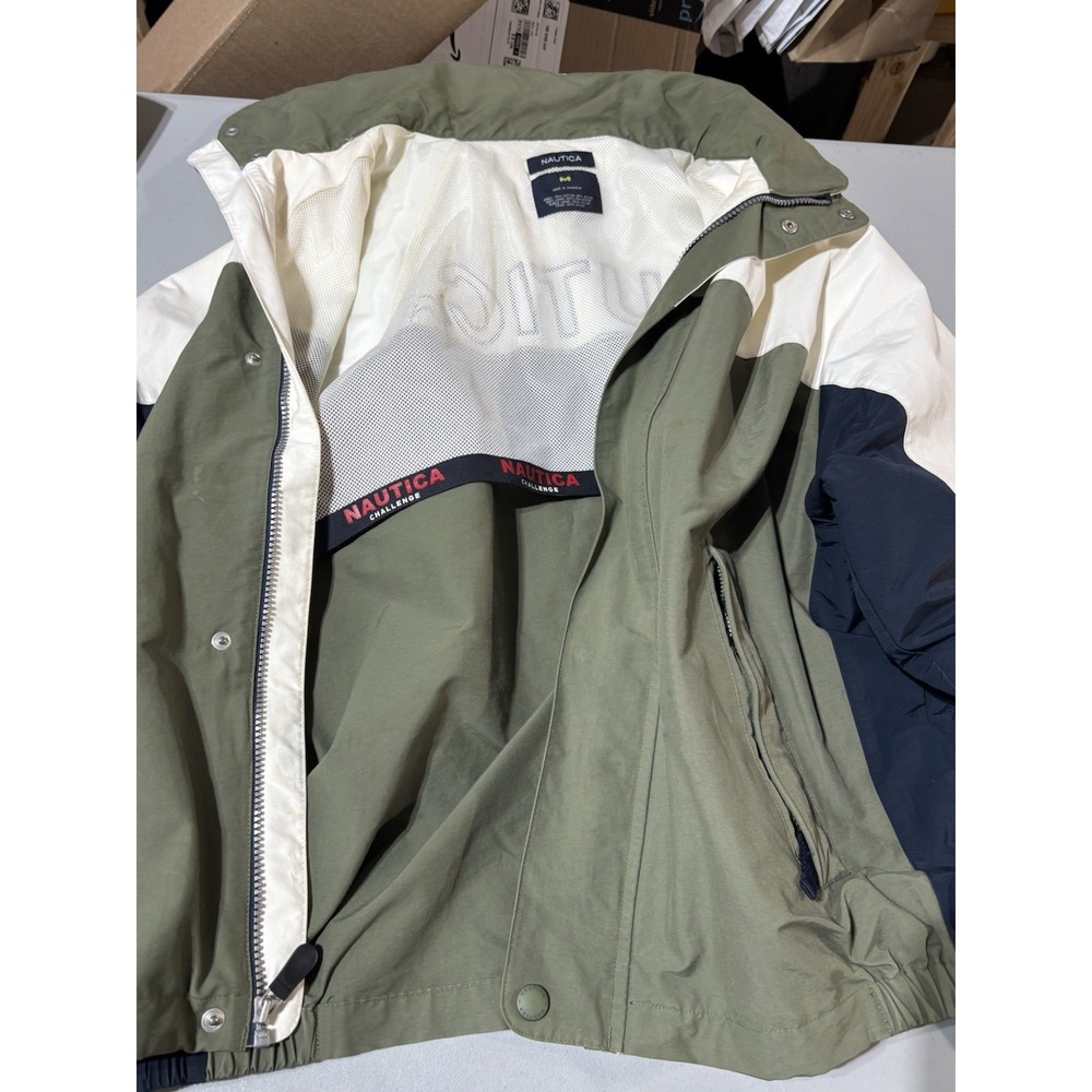 NAUTICA NX1000 Hooded Mesh Lined Weather Resistant Sailing JACKET Men's Sz M‎